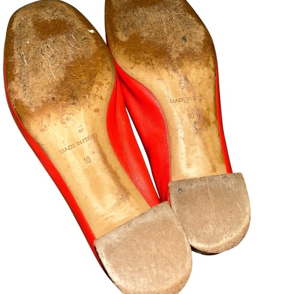 Everlane the day heel block heel red Italian leather shoes size 10 - Picture 7 of 7